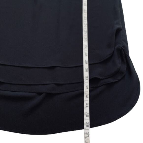 Monteau Dress LBD Black Sleeveless High Low Hem Open Draped Back Dress Small - Picture 10 of 12